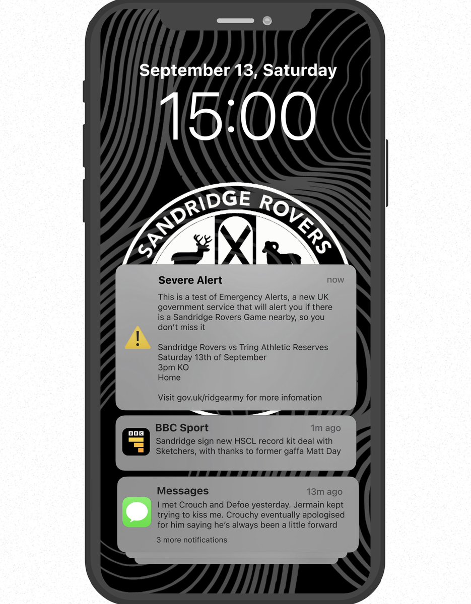 ⚠️ SEVERE ALERT ⚠️

This is a Government service alerting you there is a Sandridge cup game at home this Saturday!

🆚<a href="/TAFCReserves/">Tring Athletic FC Reserves</a> 
🏆 Cup
⏰ 3pm KO
📆 13/09/25
🏟️ Home

ǝʞoɾ̣ ɐ ʇsnɾ̣ s’ʇI :uı̣ɯpⱯ ǝƃpı̣ꓤ ɯoɹɟ ǝʇoN