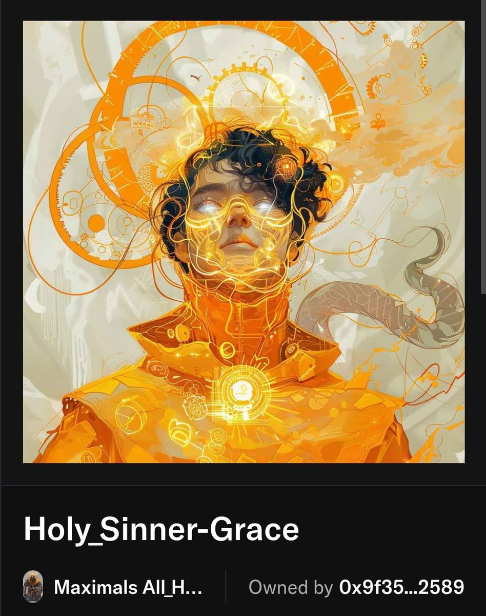Maximal_Labs's tweet image. Maximal Spotlight of the day💫

"Holy Sinner ,where
 Grace speaks"

NFT owned by an Anonymous holder on opensea👏

Own The Art, Own The story🎇🔥

#MAXIMAL #NFT #Base