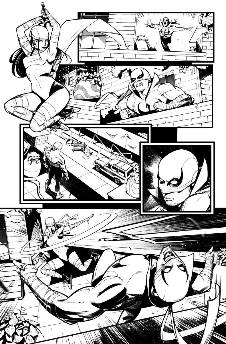 THE DEFENDERS! 

 Sample Page 5

 #IronFist #Elektra #Marvel #Marvelcomics #comic #ComicArt