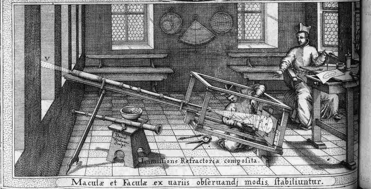 RealPreCinema's tweet image. 1610
CHRISTOPHER SCHEINER (1575-1650)
This German pupil of Kircher designed and built what he called his #Pantograph, our first #opticalprinter, and a Camera Obscura with a telescopic lens. His first copies where that of #sunspots. #ChristophScheiner

He illustrated these…