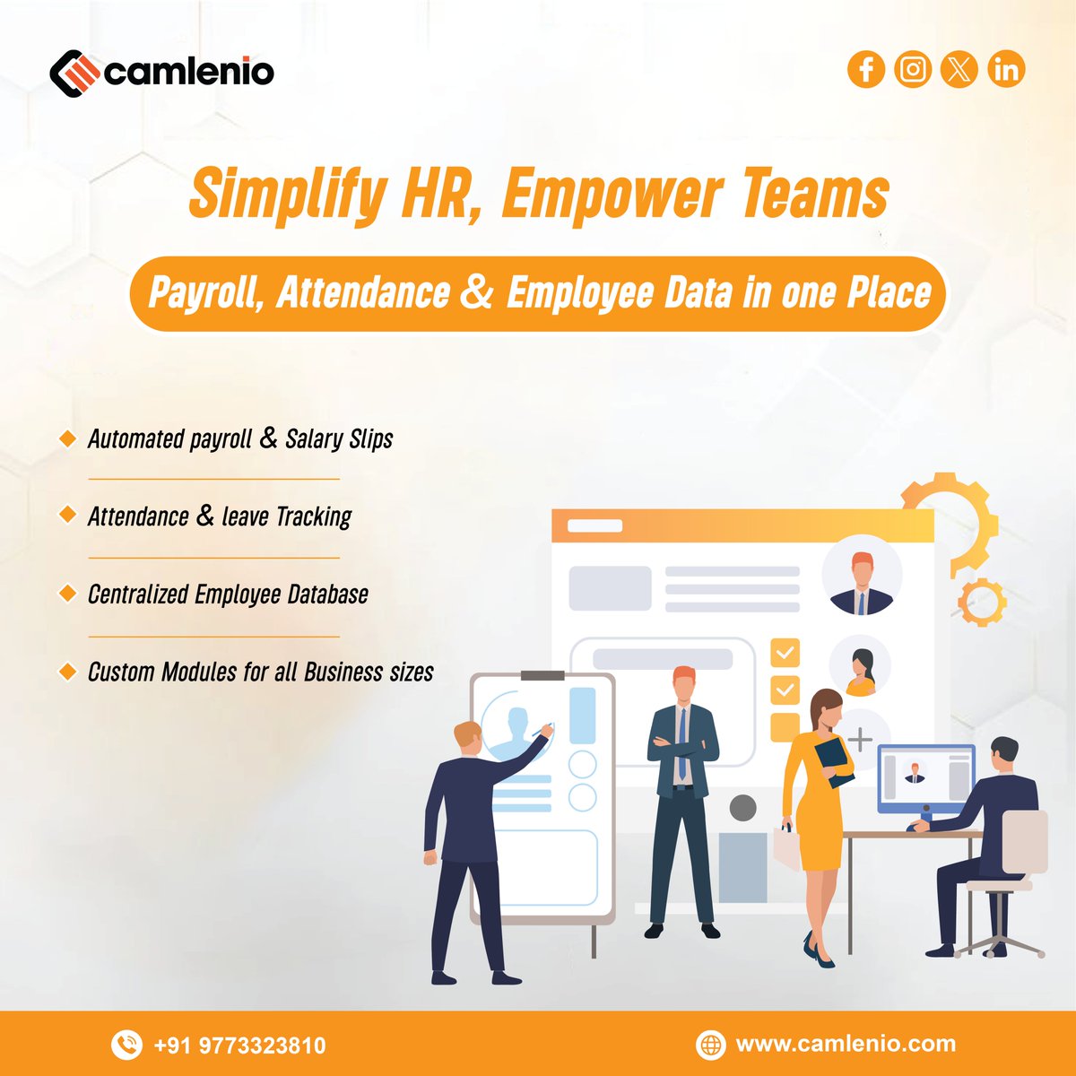 camlenio's tweet image. 🚀 Simplify HR, empower teams!
✅ Payroll & salary slips
✅ Attendance tracking
✅ Centralized employee data
👉 Smarter HR for businesses of all sizes.
📲 Get started today!
#HRMSSoftware #HRTech #PayrollAutomation #Camlenio