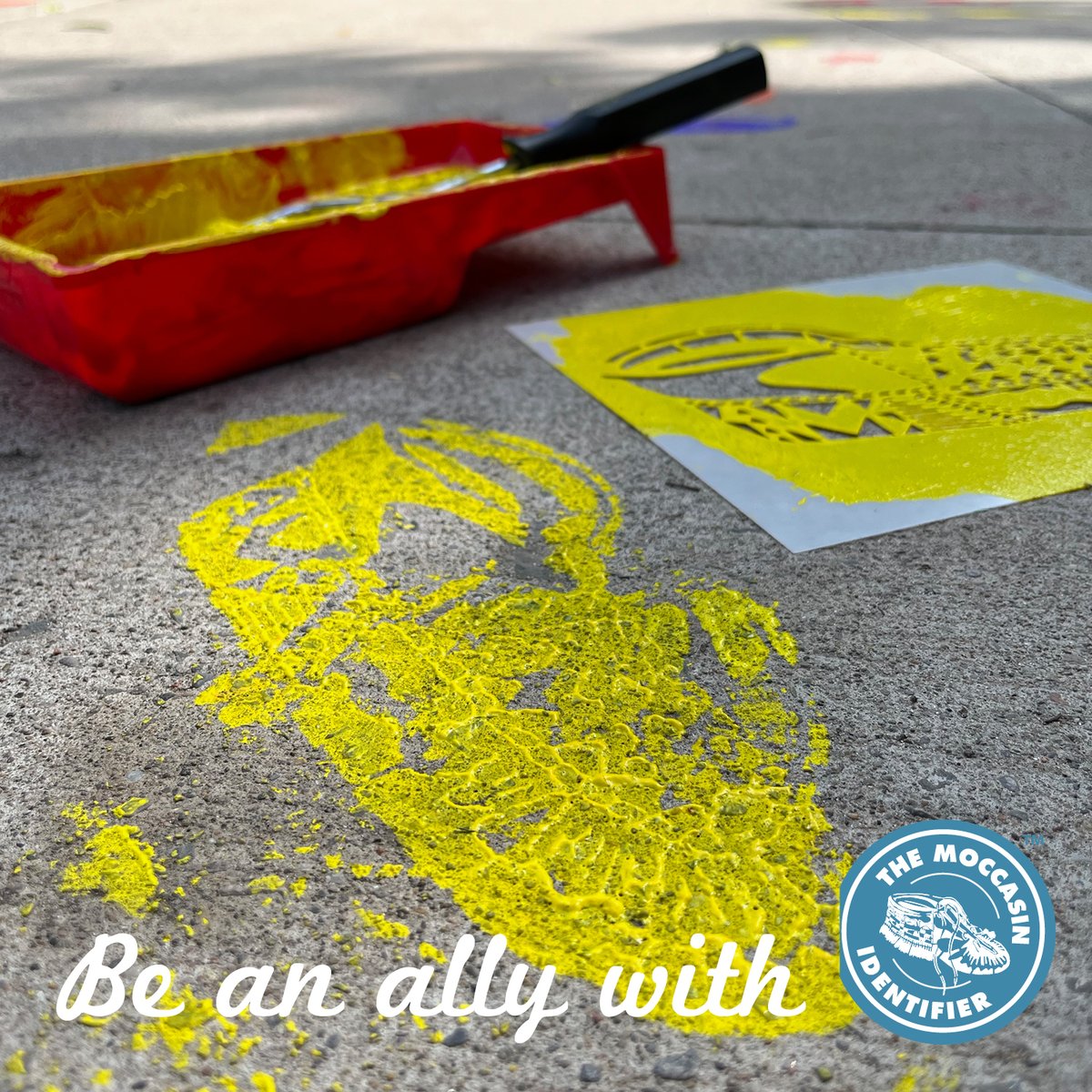 Allyship is action:
• Learn about Treaties
• Support Indigenous-led work
• Speak against stereotypes
Together we can “Cover Canada in Moccasins.” #MoccasinIdentifier
