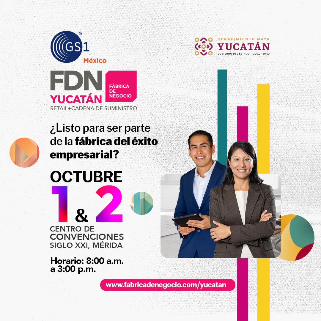 🚀Prepara tu empresa para el futuro y conéctate con líderes del ecosistema empresarial.
Fábrica de Negocio Yucatán te abre las puertas
🗓️1 y 2 de octubre de 2025
📍Centro de Convenciones Siglo XXI
🎟️Evento gratuito Regístrate: fabricadenegocio.com/yucatan

#RenacimientoMaya #GS1México