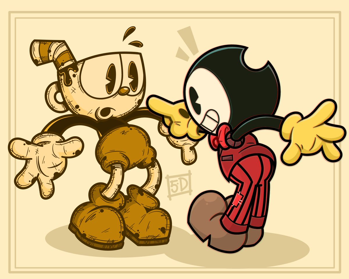 Like two drops of ink 🩸♠️
#BENDY #CupHead #cupheadxbendy #fanart
