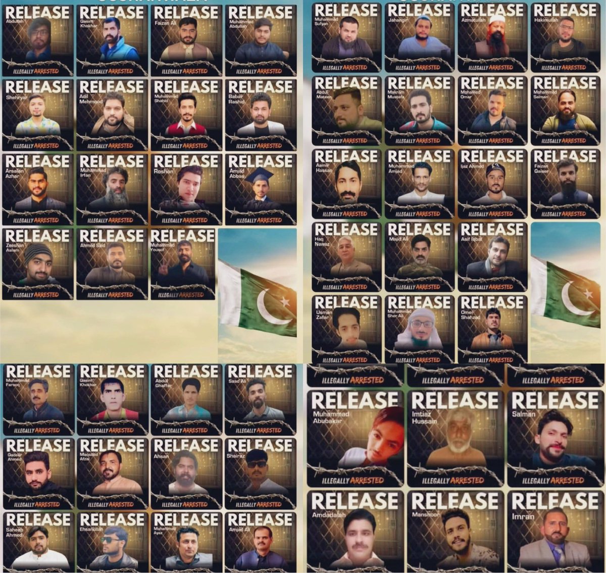 Please raise your voices for the #Gujranwala51. They need your strong support!

Fifty-one innocent civilians, convicted in March 2024 by the Gujranwala anti-terrorism court for 5 years in baseless cases after sham trials related to the events of May 9th. 

Nearly one-and-a-half