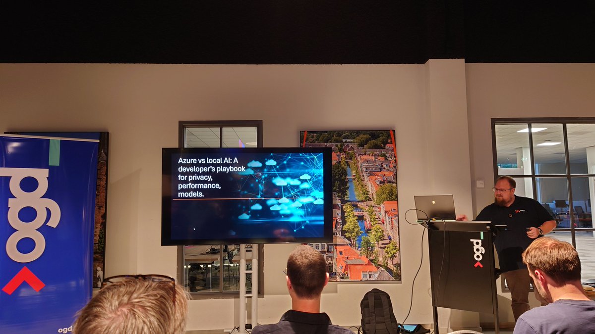autosysops's tweet image. Today I'm at the @AzureThursday meetup! Now it's time for @Pts1989Stolk to show us about running #ai in the #cloud and #local!
#Microsoft #Azure #Community