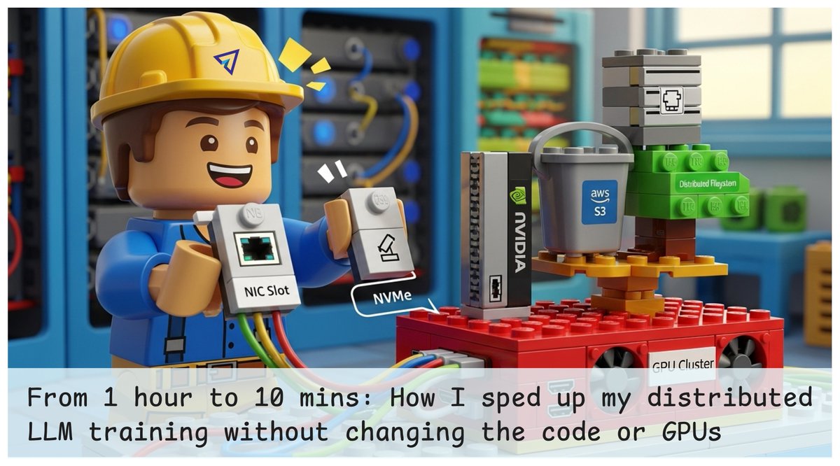 Underdiscussed topic: GPUs aren’t the bottleneck. For fast distributed GenAI post-training, network &amp; storage matter as much.

By tuning the network and storage on the cloud, <a href="/makneee/">Henry Zhu</a> found 10x speedup on <a href="/nebiusai/">Nebius</a> cloud, even with the same GPUs and code.

maknee.github.io/blog/2025/Netw…