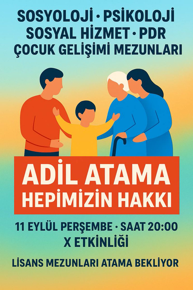 Aile Yılı’nda atamalar yapılırsa, toplum kazanacak!
<a href="/MahinurOzdemir/">Mahinur Özdemir Göktaş</a> 
<a href="/tcailesosyal/">T.C. Aile ve Sosyal Hizmetler Bakanlığı</a> 
#AileYılınaLisansAtaması