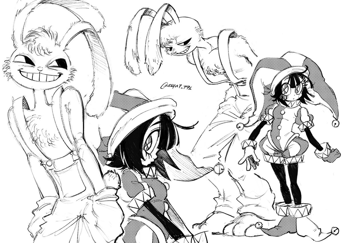 assiaallam58548's tweet image. I love drawing them in that style omg

#funnybunny #TheAmazingDigitalCircus #jax #pomni