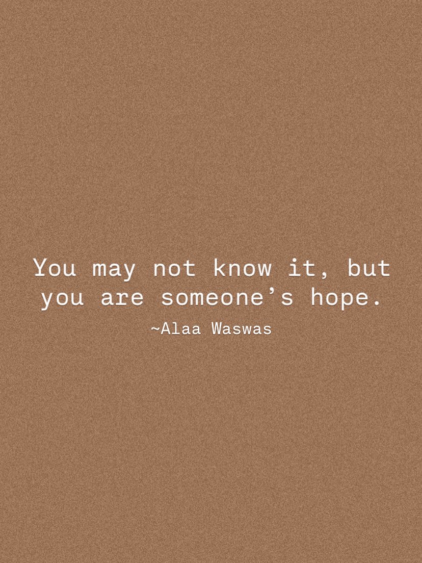 AlaaWaswas's tweet photo. Such a responsibility to be someone’s hope✨🕯️
#alaawaswas #be_realistic_be_wise https://t.co/0cLvuQ8J5s