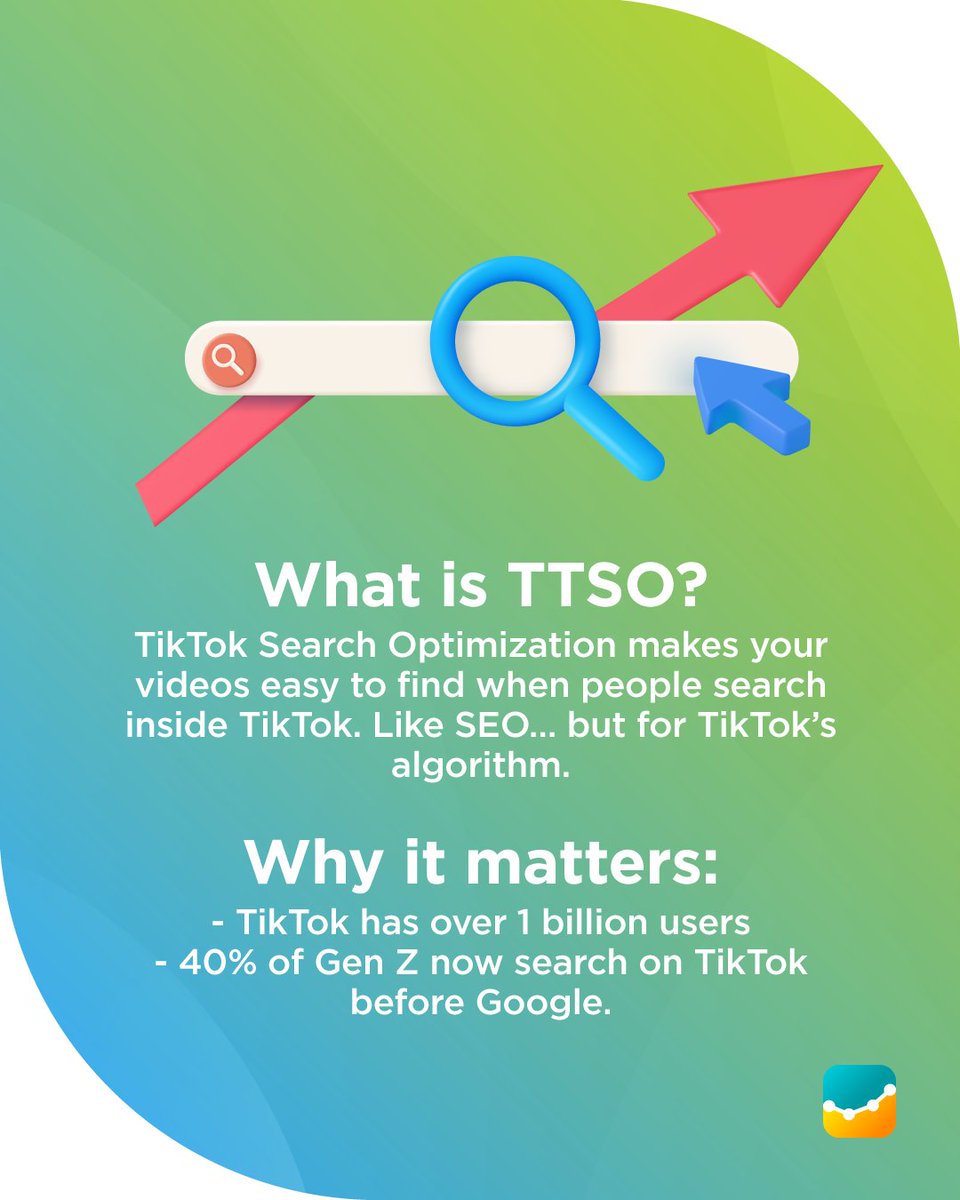 codesmmarketing's tweet photo. Move over, Google. TikTok’s taking search.

TikTok Search Optimization (TTSO) is just SEO in cooler clothes. If you want your videos to show up when your audience searches, you need to:

#TikTokSEO #TTSO https://t.co/eIfxgBych3