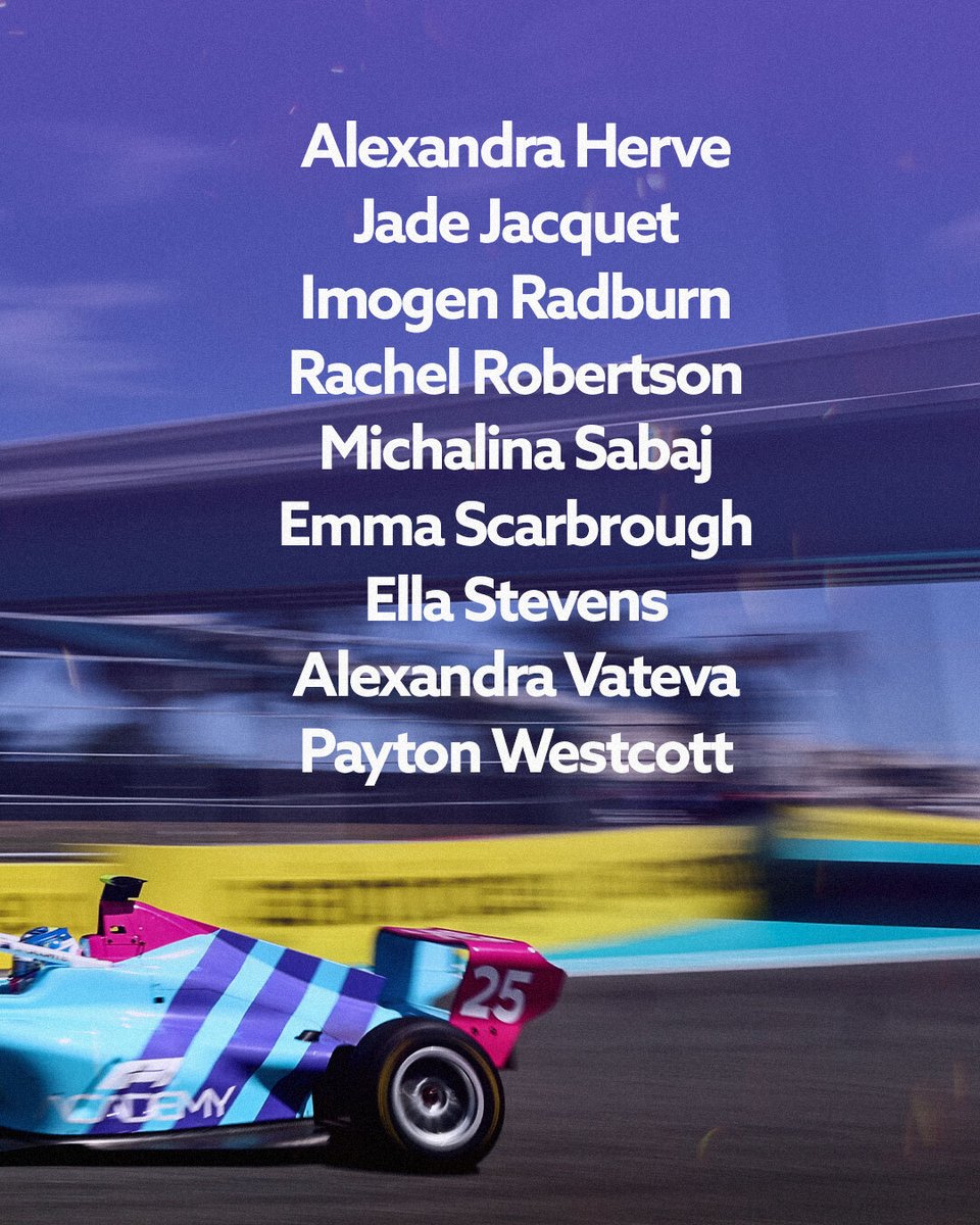 RacetoGlory_FR's tweet image. F1 ACADEMY | NEWS

La liste des pilotes présentes pour le &quot;rookies test&quot; a été dévoilée.

On y retrouve 2 pensionnaires de F4 France avec Lisa Billard 🇫🇷 et Jade Jacquet 🇫🇷.

Il y a aussi Alexandra Hervé 🇫🇷 et Laura Bourguet 🇫🇷 à qui on portera une attention particulière.

#F1A