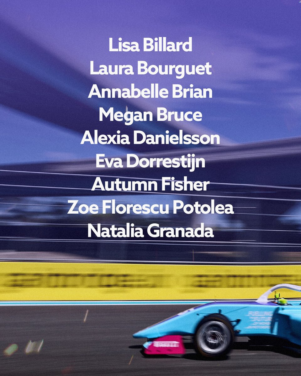 RacetoGlory_FR's tweet image. F1 ACADEMY | NEWS

La liste des pilotes présentes pour le &quot;rookies test&quot; a été dévoilée.

On y retrouve 2 pensionnaires de F4 France avec Lisa Billard 🇫🇷 et Jade Jacquet 🇫🇷.

Il y a aussi Alexandra Hervé 🇫🇷 et Laura Bourguet 🇫🇷 à qui on portera une attention particulière.

#F1A
