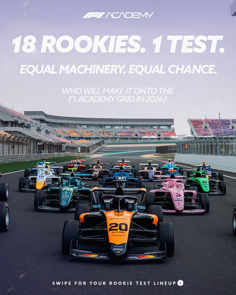 RacetoGlory_FR's tweet image. F1 ACADEMY | NEWS

La liste des pilotes présentes pour le &quot;rookies test&quot; a été dévoilée.

On y retrouve 2 pensionnaires de F4 France avec Lisa Billard 🇫🇷 et Jade Jacquet 🇫🇷.

Il y a aussi Alexandra Hervé 🇫🇷 et Laura Bourguet 🇫🇷 à qui on portera une attention particulière.

#F1A