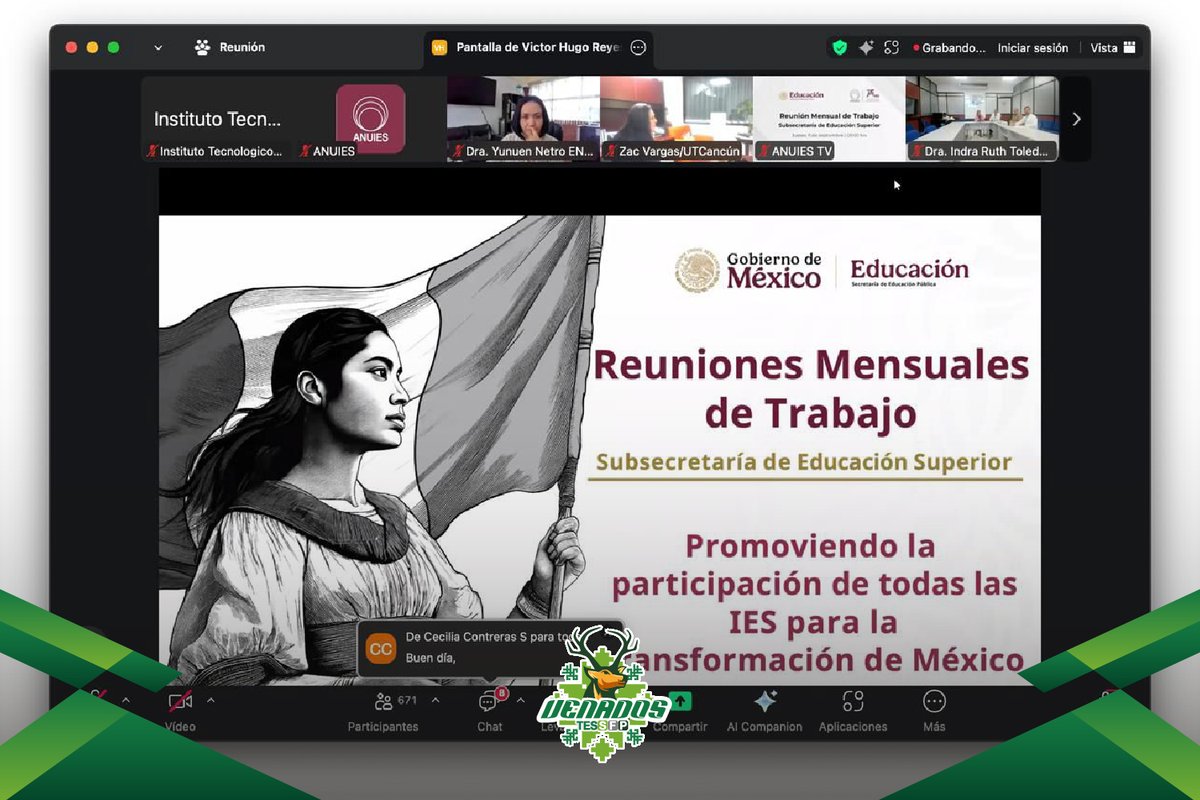 TESSFP_Edomex's tweet image. Hoy nuestro DG, Dr. Aníbal Alberto Mejía Guadarrama, participó en reunión de trabajo de la @SES_mx y @TecNM_MX donde se presentó la convocatoria Murales por la Paz, el Censo IA Generativa y el inicio de #TecNMVirtual 🌟🤖🎨

#OrgulloTESSFP #EducaciónQueTransforma