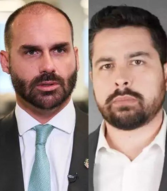 Com imensa alegria, agradecemos a Eduardo Bolsonaro, Paulo Figueiredo e sua talentosa trupe. Graças à pressão cirúrgica que vêm exercendo sobre os ministros do STF, podemos afirmar. sem sombra de dúvida, que a decisão de Fux teve um toque todo especial de vocês. Parabéns