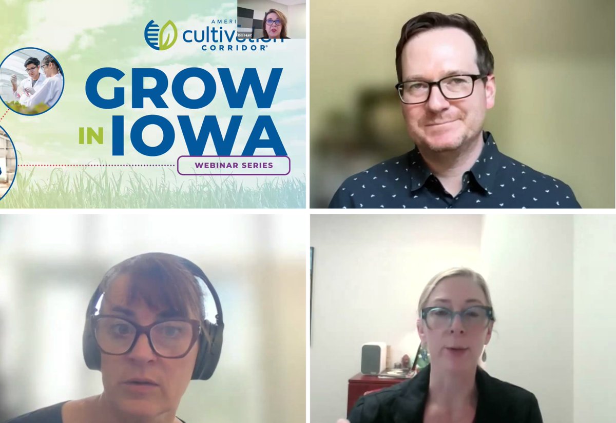 Thank you to everyone who made our first Grow in Iowa webinar a success! We especially appreciate our presenters for speaking to the vibrant network of resources available to speed the next generation of ag innovations. 🌱

<a href="/ISUResearchPark/">Iowa State University Research Park</a> 
<a href="/GenvaxTech/">Genvax</a> 
<a href="/agstartupengine/">Ag Startup Engine</a>