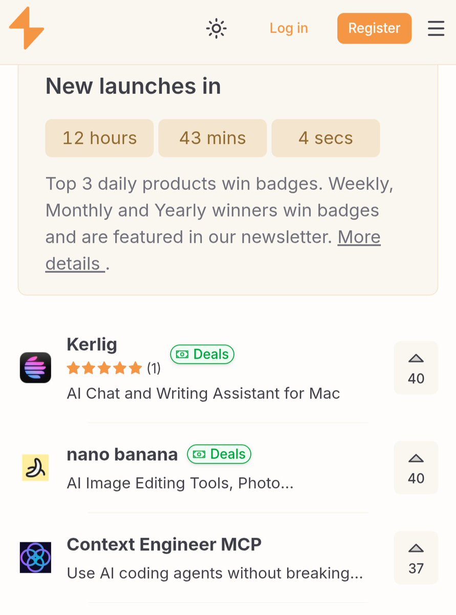 I am battling with some top doga for the First position. 

Just myself against a swarm of people behind these others tools 😱

I Need your help 🙏 

Please go to this Page and upvote my project 

uneed.best/tool/context-e…