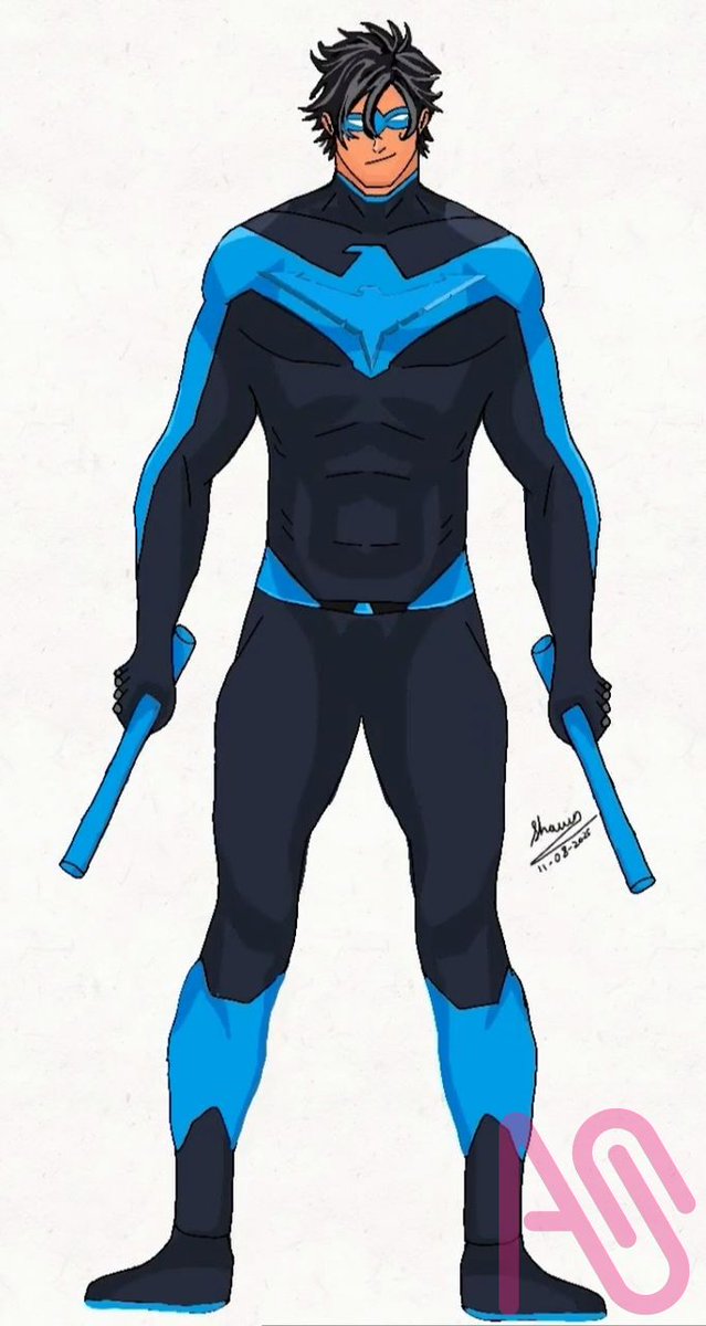 TurtleShellgam3's tweet photo. Here’s my original take on Nightwing's suit https://t.co/eO0MtVLFIK #ARTstreet #MediBang #illustration https://t.co/ucpxwqfB94
