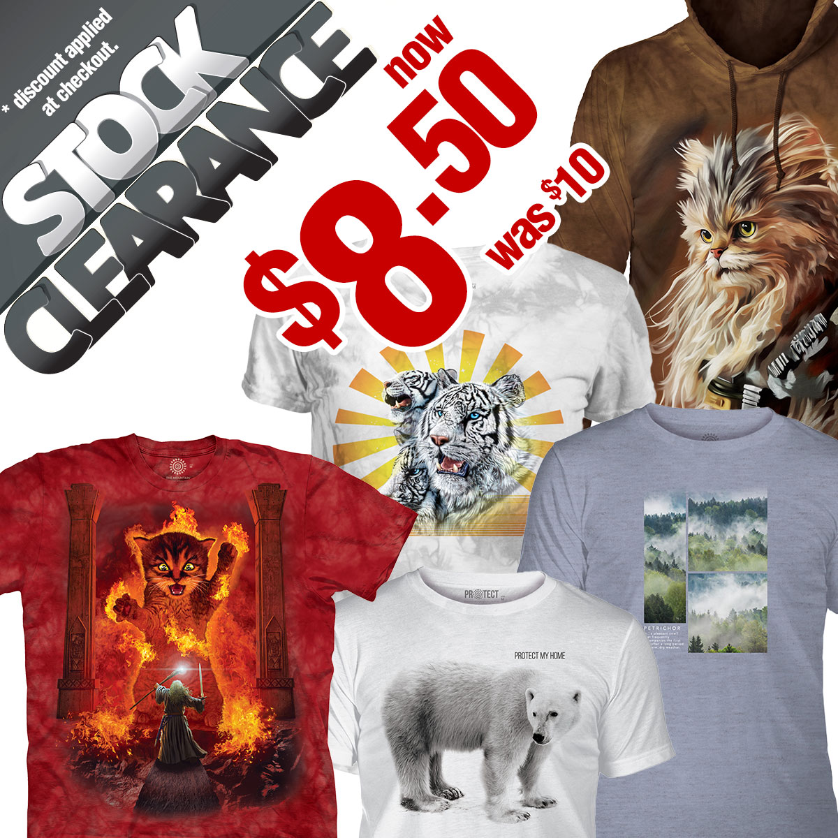 $10 Clearance tees now $8.50 this week only! themountain.com/10/?sort=newest SHOP NOW #MountainArtwear #themountainteeshirts #themountainshirts