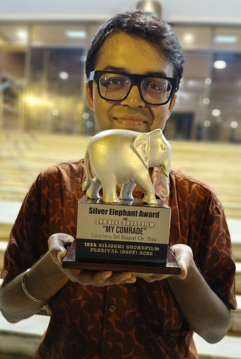 Won the prestigious Silver Elephant for "My Comrade" at the 12th Siliguri Short Film Festival.

Gratitude to the Jury, audience, Siliguri Cine Society and Federation of Film Societies of India for this amazing recognition. Thanks to my lovely team as well. Overwhelmed! :)

#film