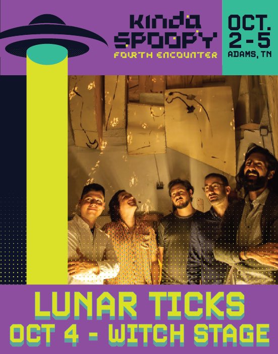 Tom Delonge walked so the five of us could drive down with all our gear to Adams, TN for Kinda Spoopy: Fourth Ecounter. Join us on October 4th from 5-545pm at the Witch Stage for a lil abduction. Getcha tix pronto!