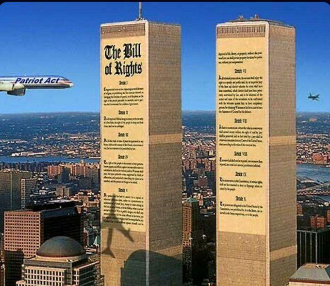 On this 24th anniversary of 9/11, let’s remember how the tragedy was twisted into the Patriot Act—a “defense” that shredded our Bill of Rights. 

Never forget the victims, and never forgive the power grab.