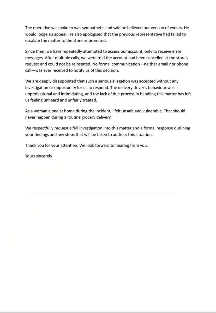 NeilInHe's tweet image. After the incident with the @sainsburys delivery driver &amp;amp; his false allegations against me, we have been told that our account has been cancelled. There has been no investigation and no formal communications the photos show our email to Simon Roberts CEO of @sainsburys