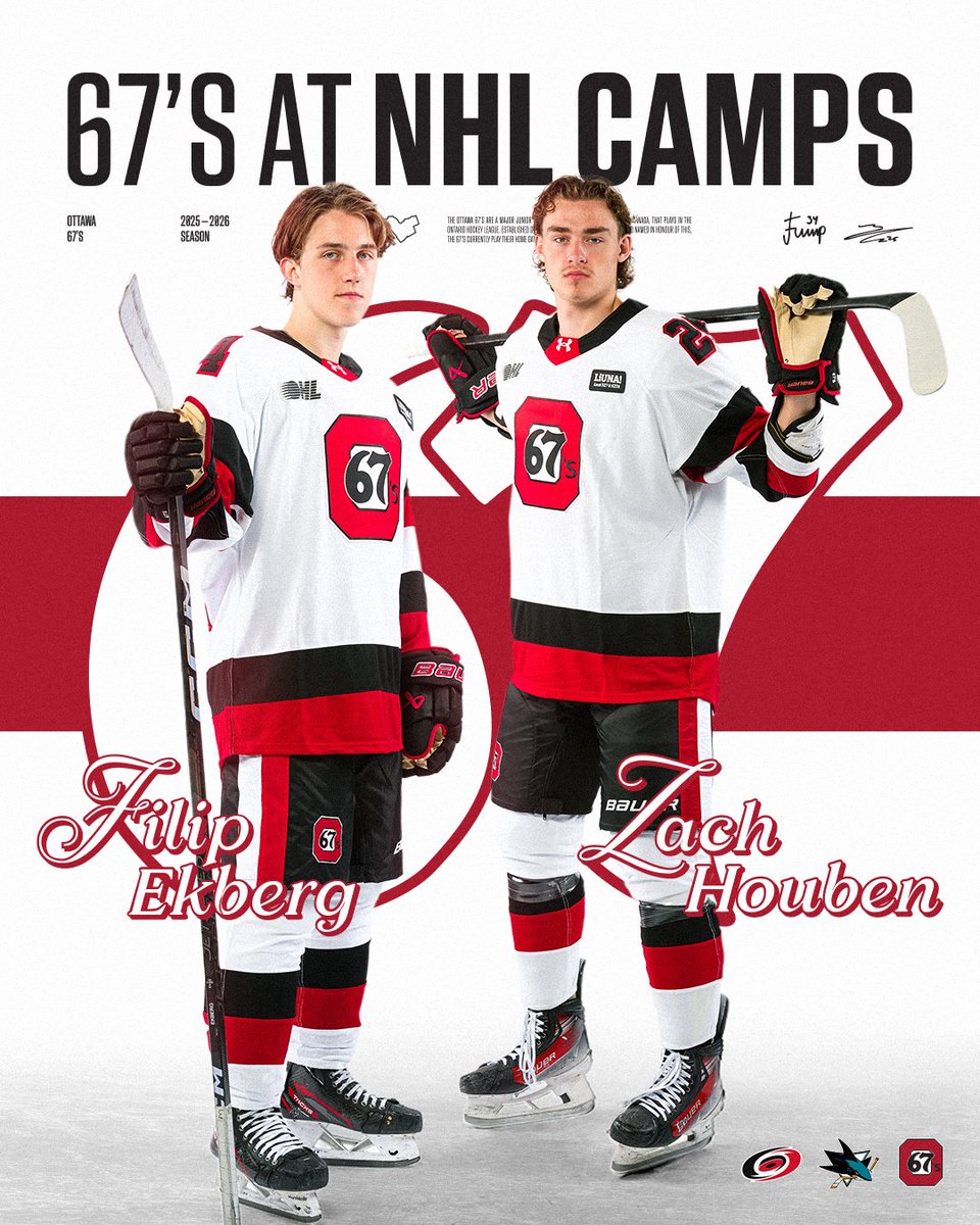 Ottawa67sHockey's tweet photo. The boys are off to NHL Camps! 

🗞️ | https://t.co/5MwRtSJyNb https://t.co/zg4KEUJtjM