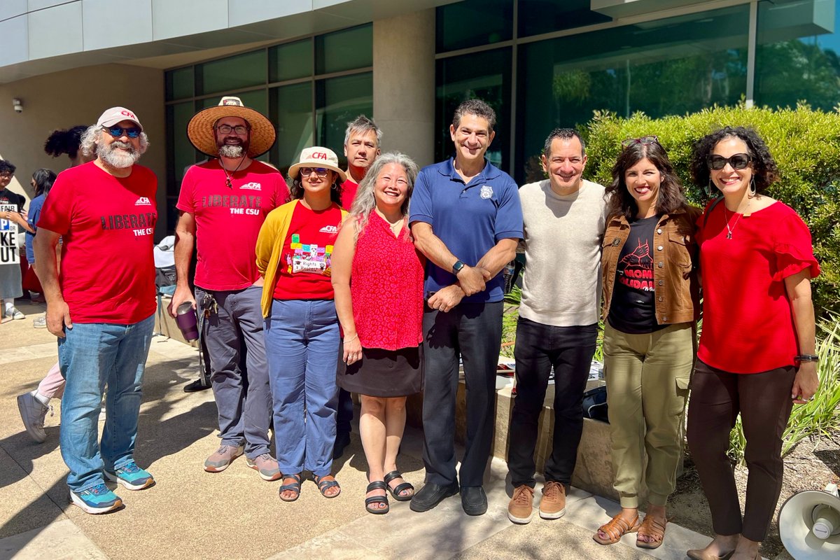 Honored to stand shoulder to shoulder with friends at <a href="/CFA_United/">California Faculty Association</a> at this week’s CSU meeting — raising our voices together for fair wages, dignity on the job, and a brighter future for every worker.