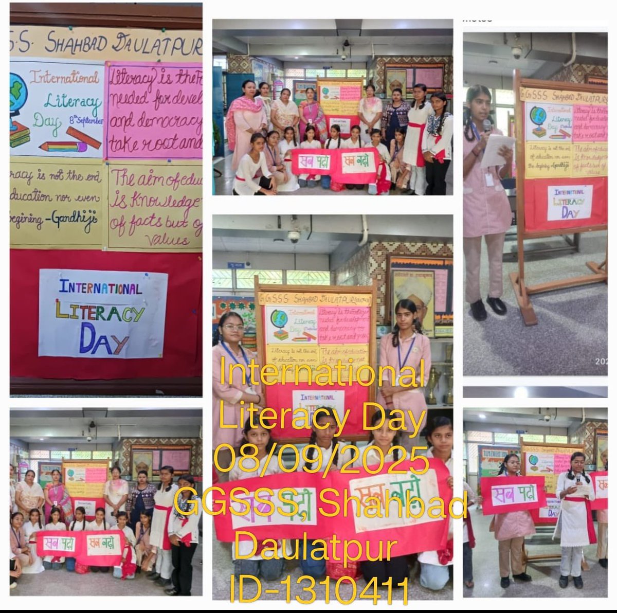 A celebration was held at GGSSS Shahbad Daulatpur in observance of International Literacy Day 
#InternationalLiteracyDay <a href="/Dir_Education/">DIRECTORATE OF EDUCATION Delhi</a> <a href="/ashishsood_bjp/">Ashish Sood</a>