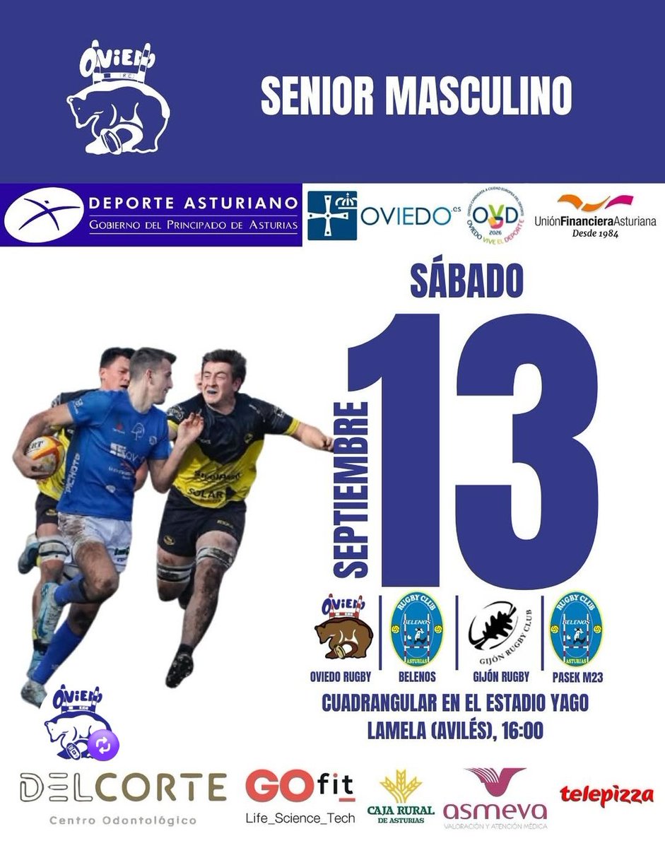 Nuestros chicos comienzan sus partidos de preparación en el cuadrangular que se jugará en el Yago Lamela de Avilés con el Real Oviedo Rugby, el <a href="/BelenosClub/">Belenos Rugby Club</a> primer equipo y Sub23, y el <a href="/Gijonrugbyclub/">Gijón Rugby U.Oviedo</a>