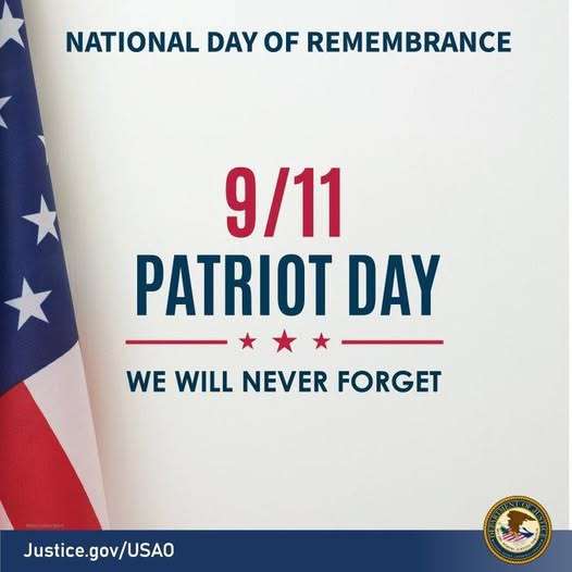 Today, we solemnly remember the nearly 3,000 people who perished on September 11, 2001. With gratitude, we honor the brave first responders, resolute members of our military, &amp; ordinary Americans who showed extraordinary courage to save others.