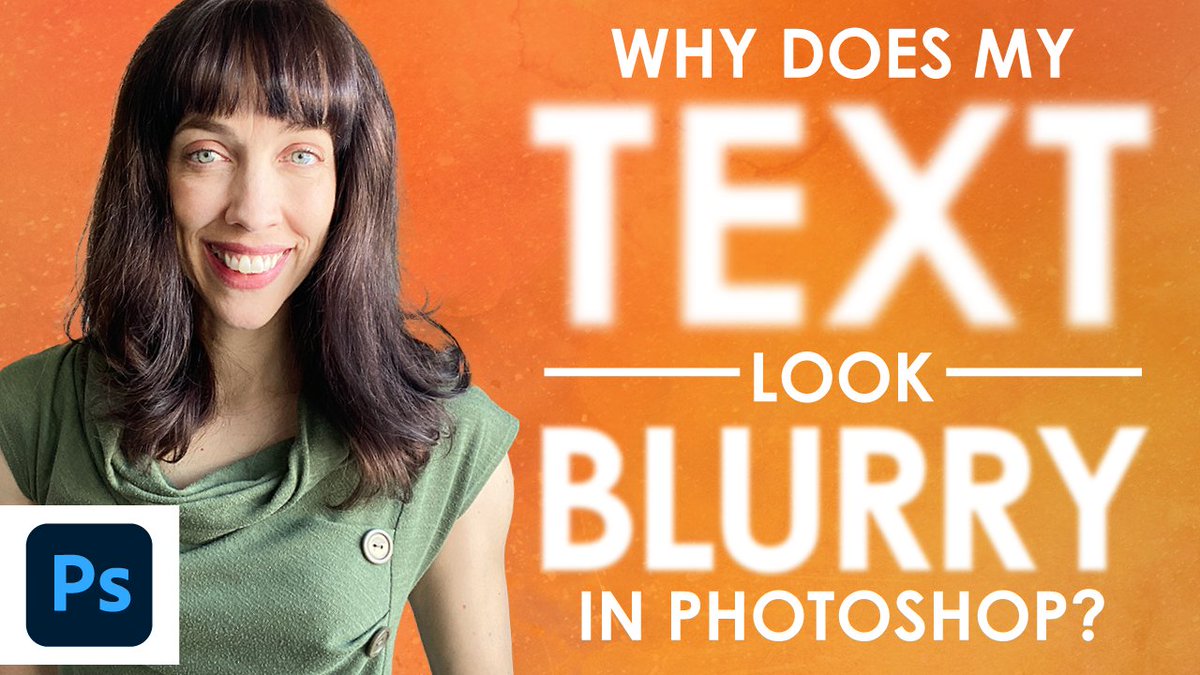 How2GraphDesign's tweet image. Text looking all blurry in Photoshop? Learn what might be going on: youtu.be/lpI2PTgsAWY