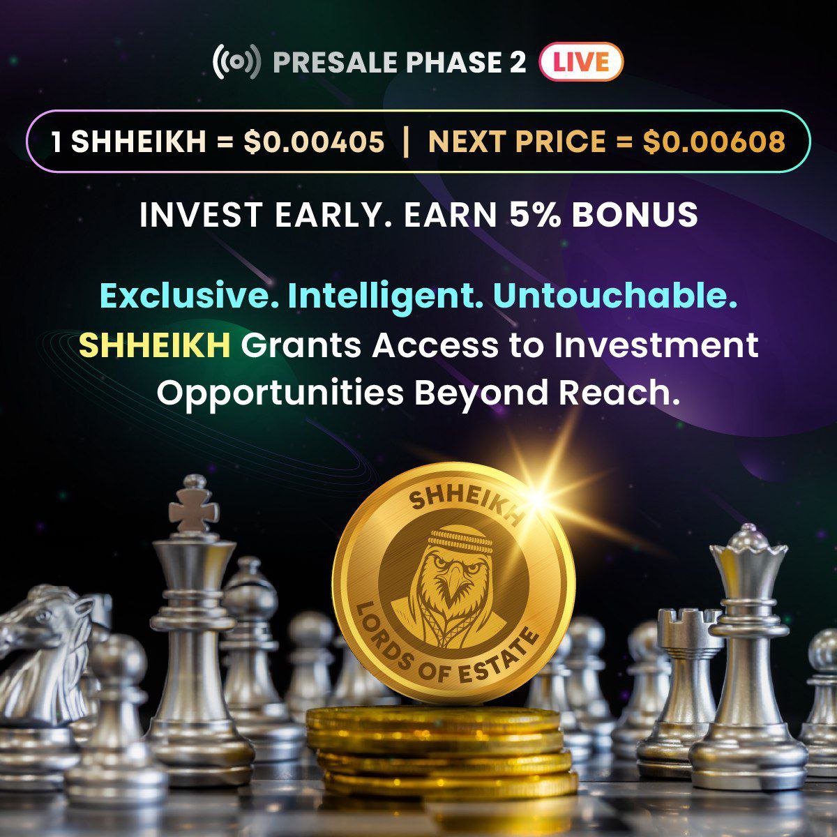 🔥 FROM HYPE TO HISTORY 🔥
SHHEIKH isn’t just riding the trend.
It’s CREATING the trend: AI + RWA on blockchain.
Phase 2 is here. $0.00405 + bonus.
Be early. Stay ahead.
👉 shheikh.io