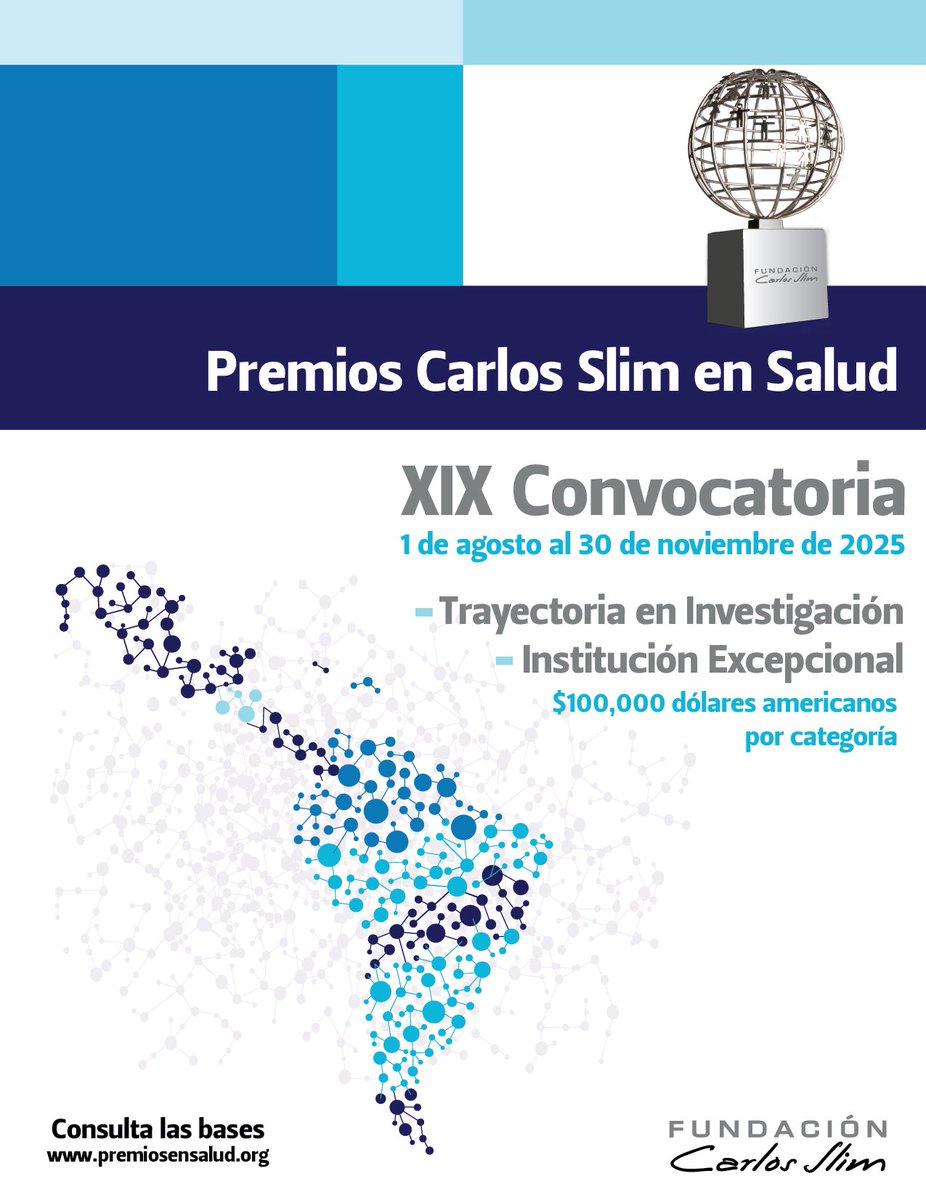 fddesarrollo's tweet photo. Nos unimos con entusiasmo al llamado de Claro, uno de nuestros valiosos socios, quien impulsa los Premios Carlos Slim en Salud, una convocatoria que reconoce a investigadores e instituciones excepcionales de América Latina y el Caribe.

#PremiosCarlosSlimEnSalud #Innovación https://t.co/6Uy8wBeC1M
