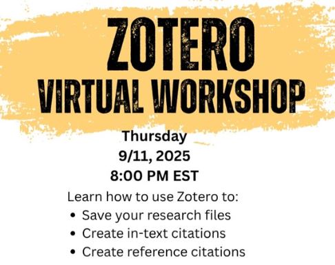 Don't miss more writing and citing tonight - APA and Zotero!
Email christine.woods@saintleo.edu for the link to join via Zoom.