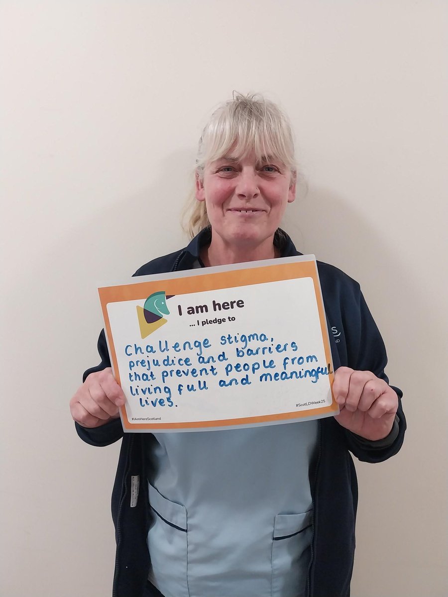 LisaGra97630833's tweet photo. NHS Lothian LD staff pledge.... #IAmHereScotland #ScotLDWeek25 
@REAS_NHSLothian @NHS_Lothian https://t.co/yO3sBXOmBb