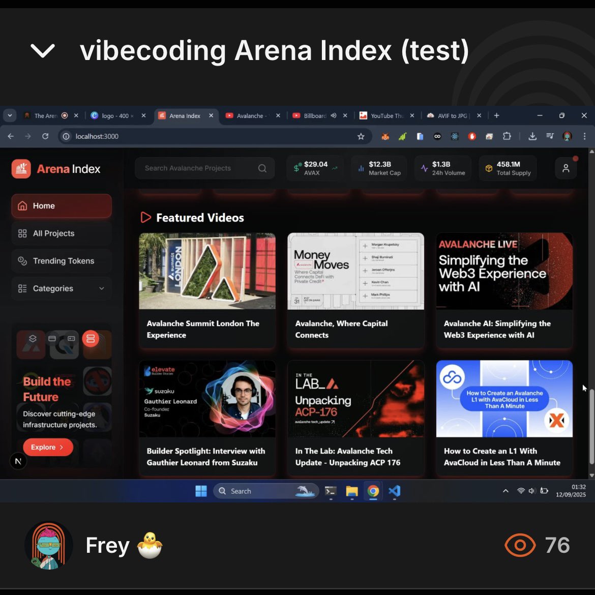 Vibecode at @TheArenaApp before the launch of Arena Index v1

my PC is overheating 🤣