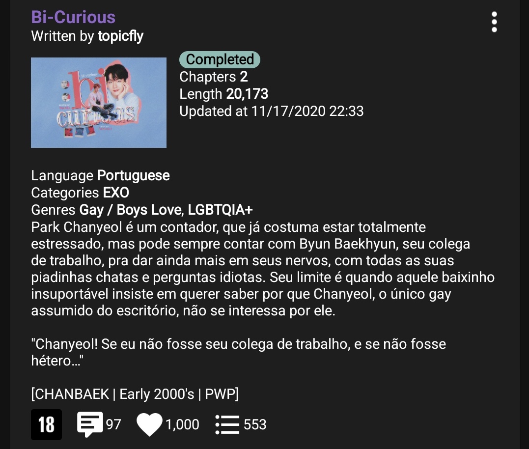 duffnbones's tweet photo. omg mil favoritos em bi-curious 😭💜 https://t.co/mVLwKcd94N