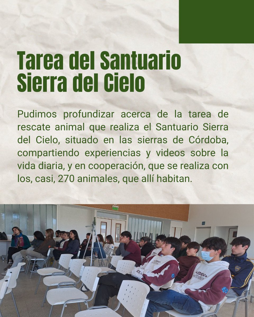 🗣 Ciclo de charlas “El Planeta Tierra Hoy: los santuarios y su asistencia a la vida planetaria”.

Un nuevo encuentro dentro de la tarea educativa brindada en conjunto por Conciencia Solidaria ONG y el Centro de Rescate Animal Santuario Sierra del Cielo. 🐷🐮🐣🐴🐑

1 de 2