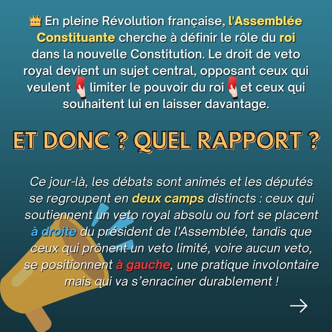ParlonsYstoire's tweet photo. 🔹 L'histoire du jour, c'est l'invention de la gauche et la droite en pleine Révolution Française 
🔹Une Y-stoire à partager sans modération, surtout si vous avez appris quelque chose 😁 https://t.co/dYEGf5rXUM