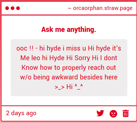 orcaorphan's tweet photo. ooc.

Hiiii :) https://t.co/xItAAdQUMt