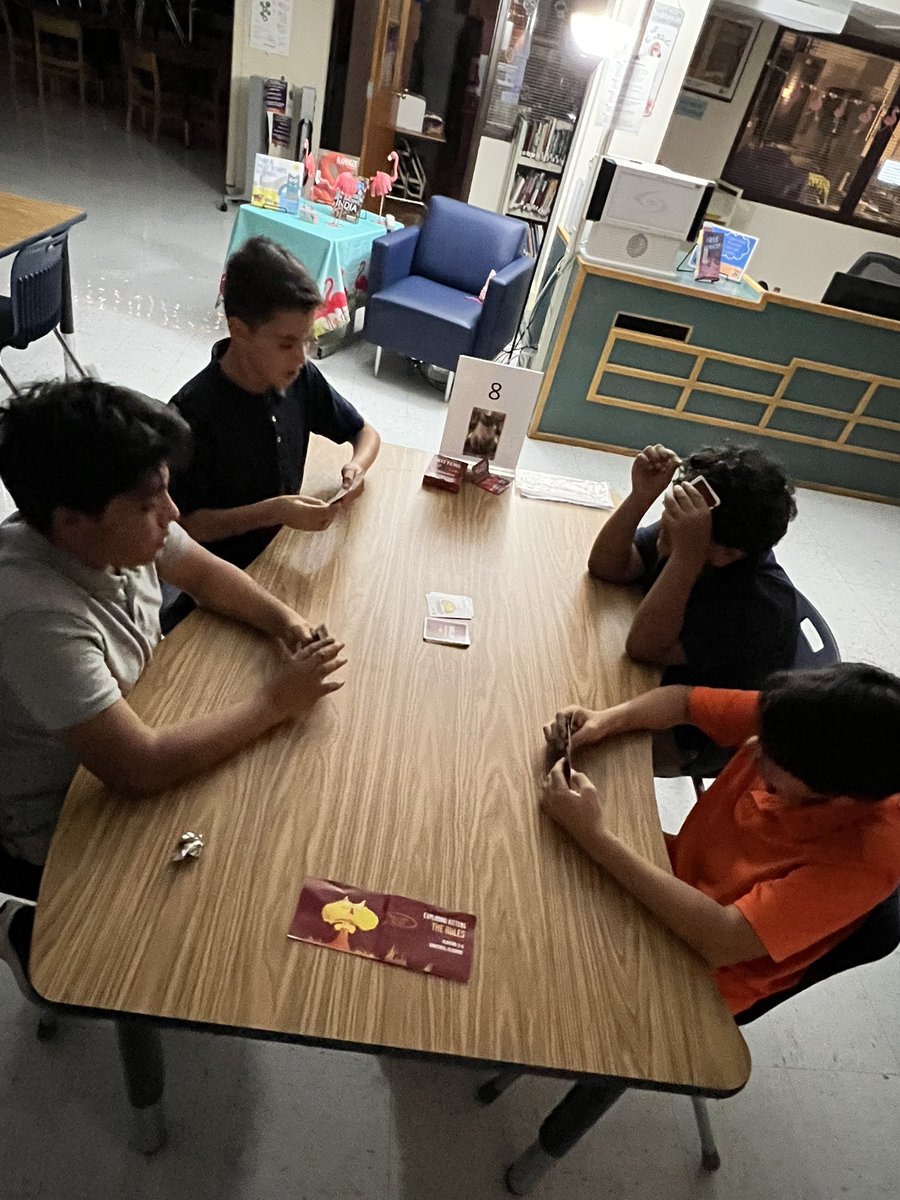 Just a couple of views from the #Wiggs Library Zen Zone this week during Wednesday’s lunch shifts.  Thank you <a href="/ElPasoCF/">El Paso Community Foundation</a> for our new tabletop games!  Chess, Checkers, Connect 4️⃣, and Exploding 🐱 were enjoyed by #Wolverines this week.