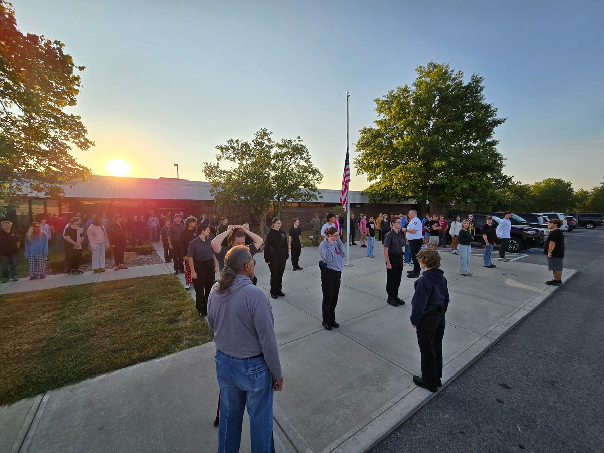 This morning our CSI/Law Enforcement and Fire Science/EMT programs hosted the main campus for the annual flag ceremony honoring the lives lost on September 11th, 2001. 

Never forget.