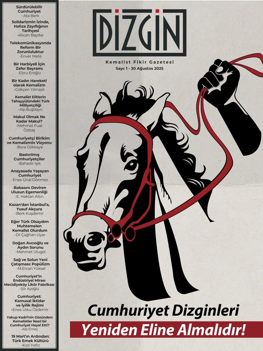 📢Dizgin, bugün itibariyle dağıtıma çıktı!

Oryantasyon haftası itibariyle İstanbul, Ankara, Izmir, Bursa ve Denizli'de çoğu üniversitelerde ve seçili sahaflarda bulabilirsiniz. Dağıtım yerleri ile yazılarımızın içeriğini önümüzdeki günlerde açıklayacağız

İyi okumalar dileriz!