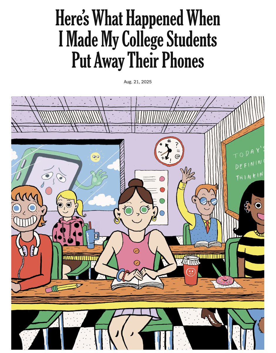In a new <a href="/nytopinion/">New York Times Opinion</a> essay, Team Scientist <a href="/ZekeEmanuel/">Zeke Emanuel</a> draws from behavioral science and his own teaching experience to argue that removing phones from classrooms can make students more focused and classes more effective.

nyti.ms/4myDcW3