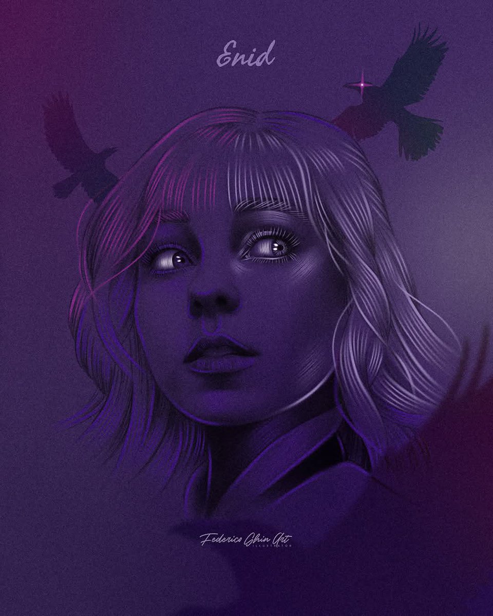 A rainbow of color in a world full of gray. 💜

My illustration dedicated to Enid Sinclair. 🐺

#Wednesday #WednesdaySeason2 #EnidSinclair #EmmaMyers #WednesdayNetflix #TimBurton