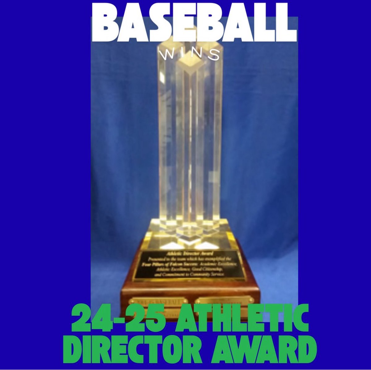 SCCFALCONS's tweet image. Congratulations to the 24-25
Baseball team for winning the Athletic Director Award for the year. The Baseball program had 33 athletes with a team GPA of 3.47, and moved 10+ players on to play baseball at the next level. Check out the full article on the solano athletics website.