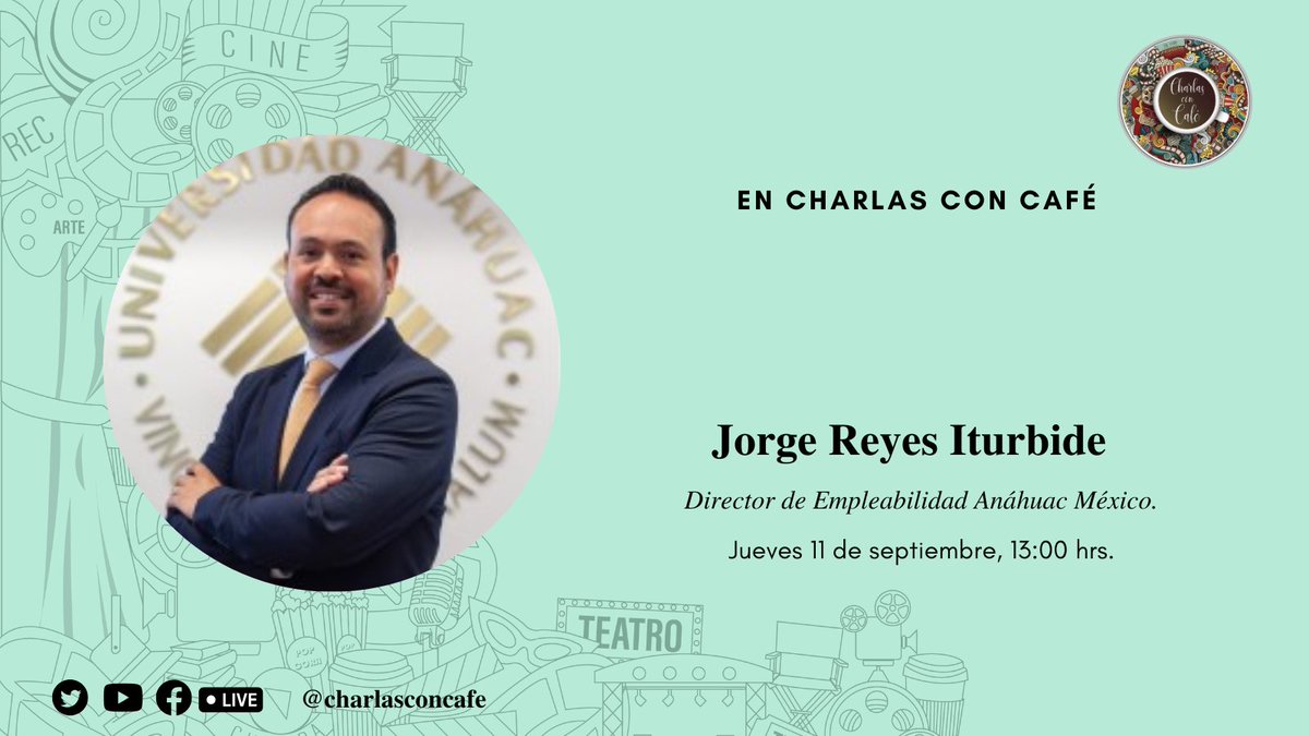 Hoy en Charlas con Café, Giselle Escalante entrevistará a Jorge Reyes, director de Empleabilidad Anáhuac México sobre la Feria de Empleo Anáhuac 2025 en Campus Norte. ¡Te esperamos a las 13:00 horas!